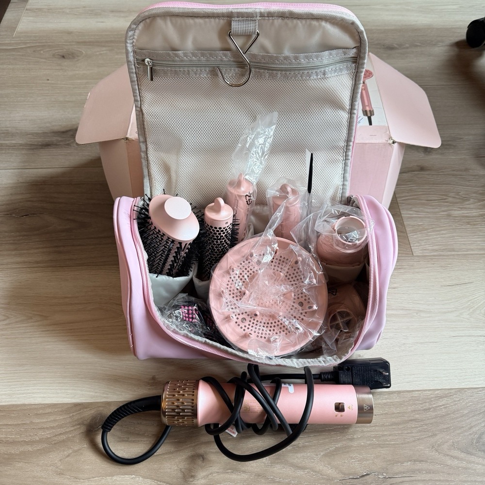 StyleVibe 8-in-1 Air Styler, Dual Voltage Hair Dryer & Blow Dryer Brush w/case - Picture 2 of 5